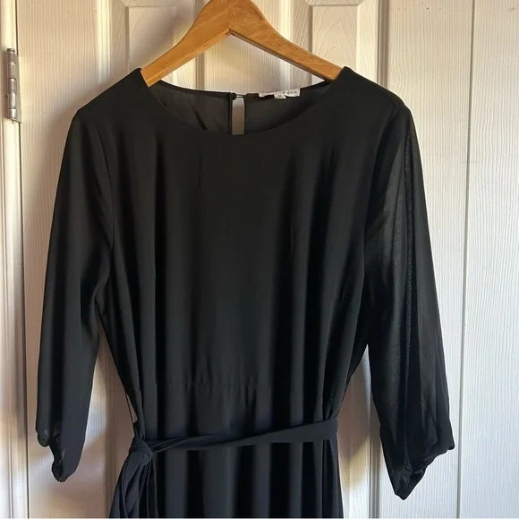 Baltic Born black 3/4 sleeve Rebecca maxi dress - Picture 2 of 9